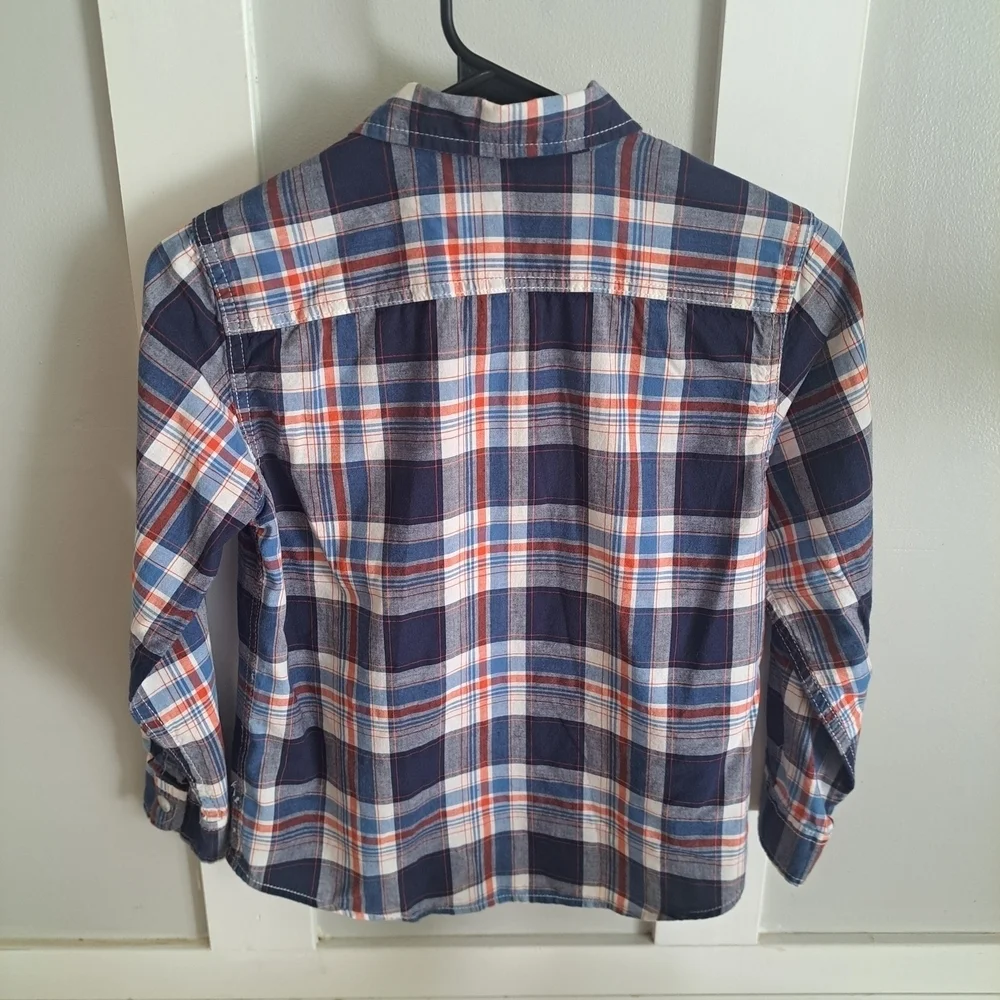Cherokee Boys Plaid Button-Up Shirt Size 6/7
